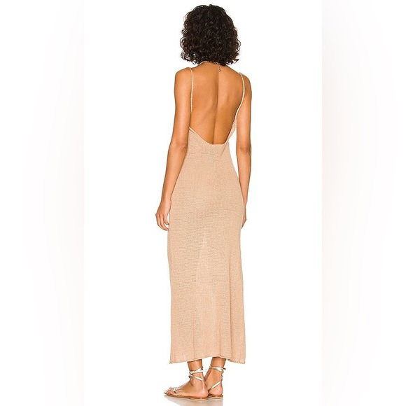 Onia Sweater Maxi Dress In Tan - Picture 5 of 10